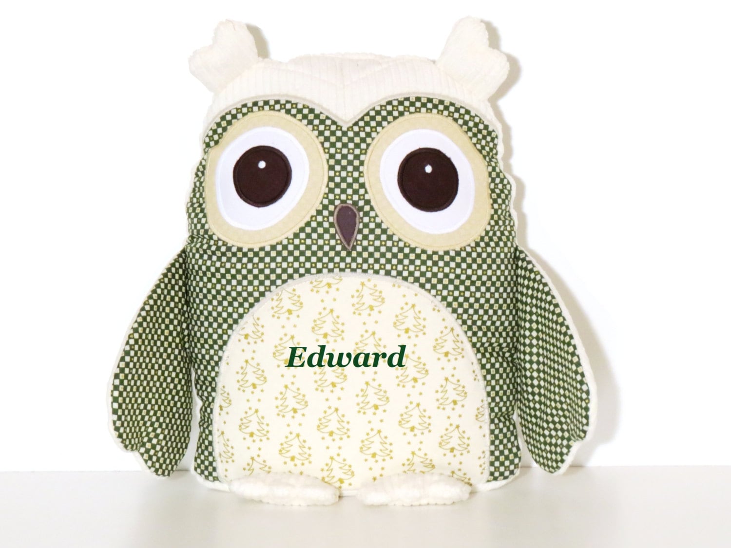 Christmas Owl Pillow, Pesonalized Gift for Man, Decorative Throw Pillow, Christmas Decoration