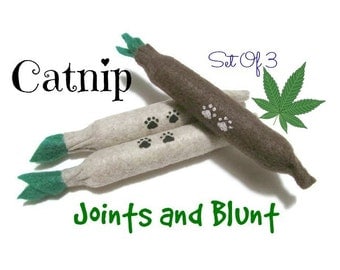 Cat Toys - Felt Kitty Joints And Blunt - Set Of 3