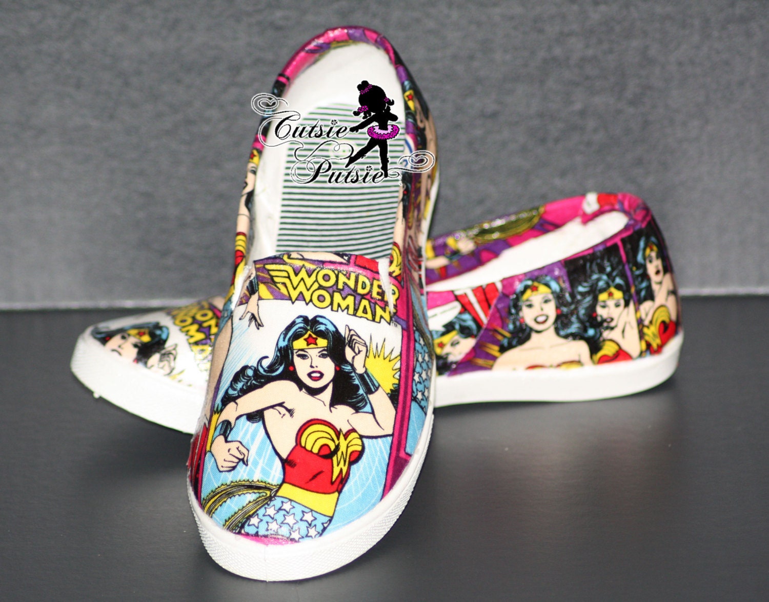 Wonder Woman Shoes Custom Kids and Adult Shoes Birthday