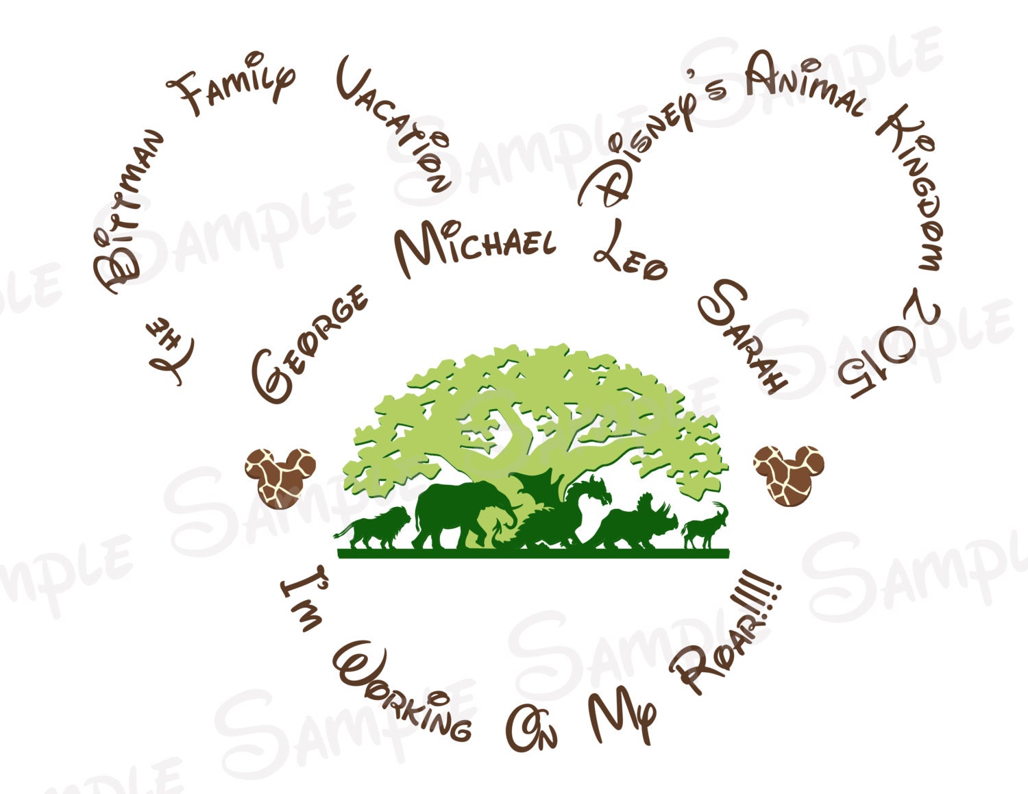 Disney Animal Kingdom Custom DIY Printable Iron On Transfer or