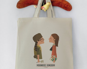 Moonrise Kingdom Tote Bag Wes Anderson-Shopping bag. Reusable shopper bag. Grocery bag. Eco tote bag. 100% Top Quality Canvas Cotton.
