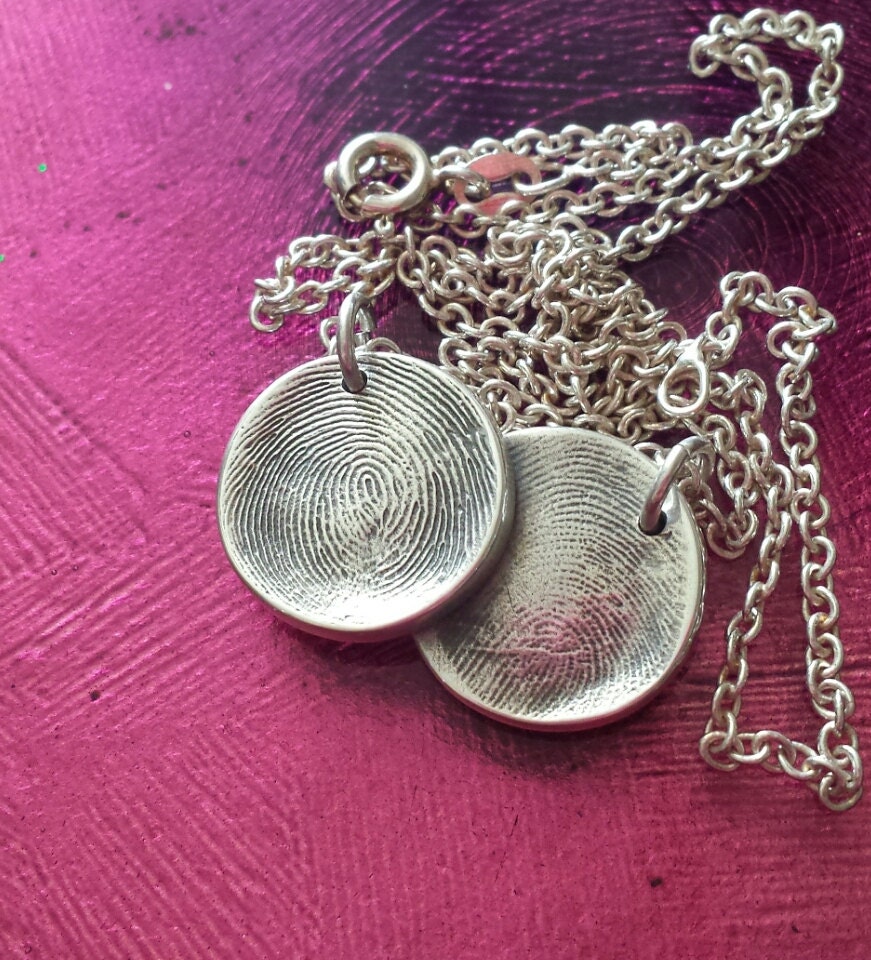 Fingerprint Jewellery Double fingerprint necklace