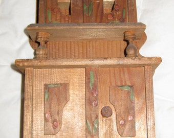 Wooden Doll Hutch Canadian Furniture Vintage Antique Canadian Souvenir Toy Hutch Miniature Handmade Souvenir Ontario Canada