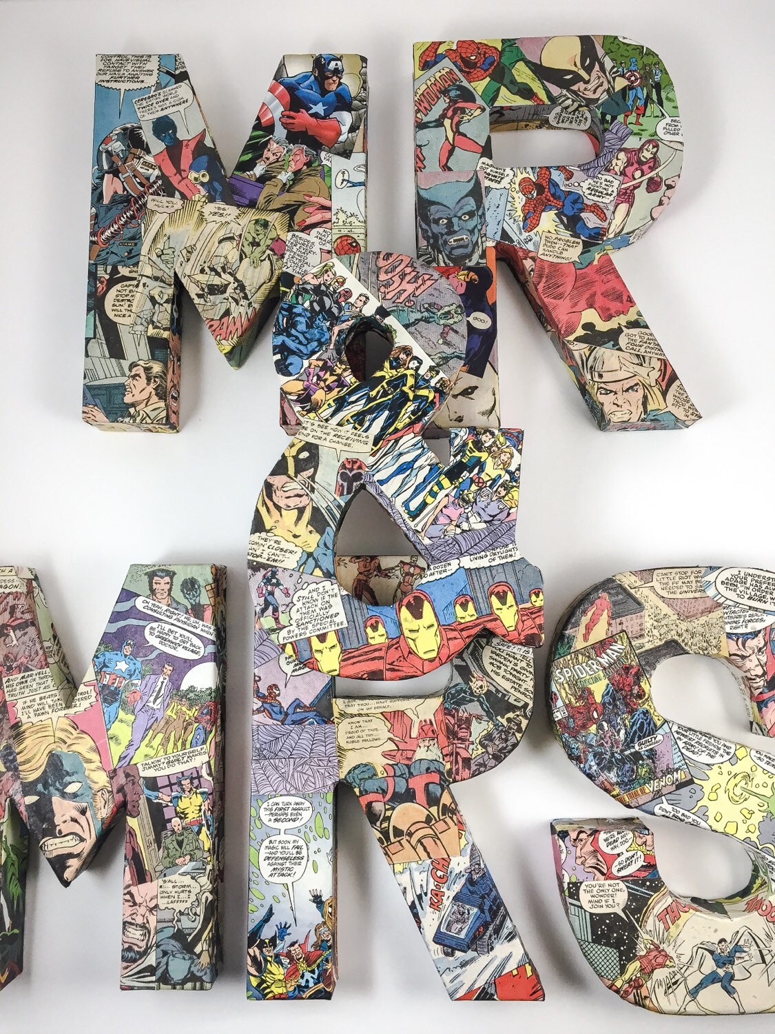 Mr &amp; Mrs Letters Wedding Announcement Signage Comic Book