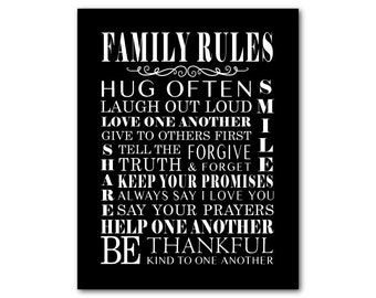 Family Rules Wall Art family rule wall art | etsy Family Rules Wall Art family rule wall art | etsy