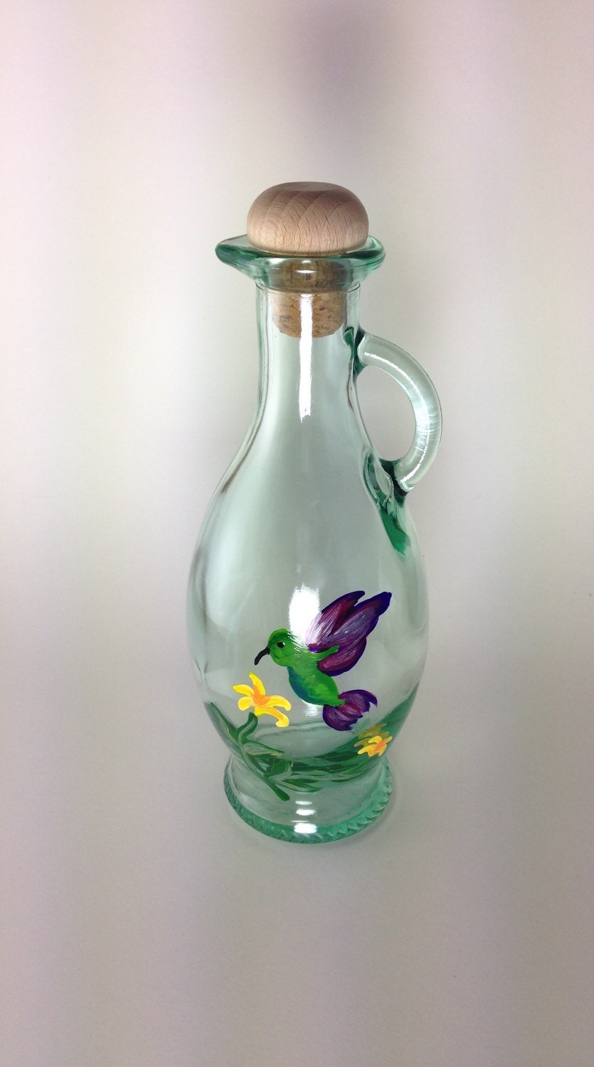 Olive Oil Bottle With A Hand Painted By Gulflifebynichole