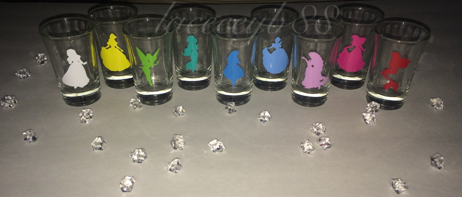 Disney Themed Shot Glasses