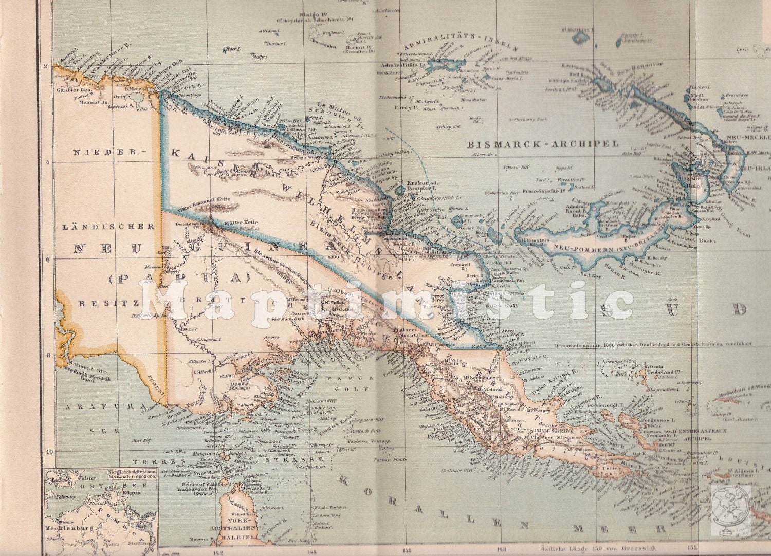 1898 Kaiser Wilhelm Land Bismarck Archipelago Solomon