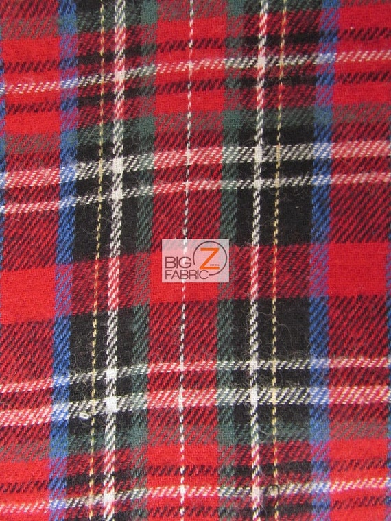 Tartan Plaid Uniform Apparel Flannel Fabric by BigZFabric on Etsy