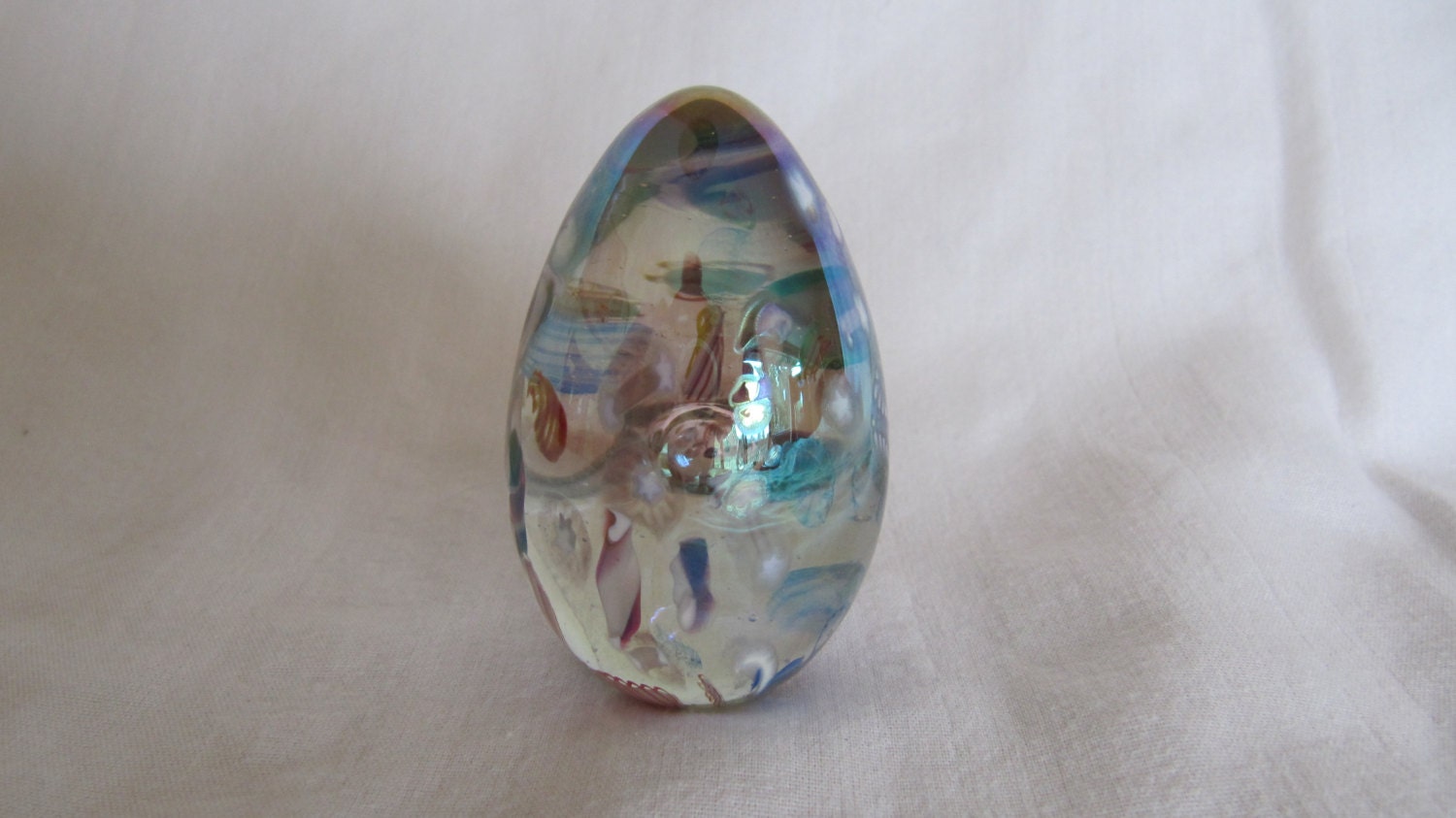 Vintage Mt St Helens Glass Egg Volcanic Ash by VintagEclectix