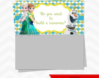 INSTANT DOWNLOAD - Frozen Fever Goodie Bag Toppers - Do you want to build a snowman?