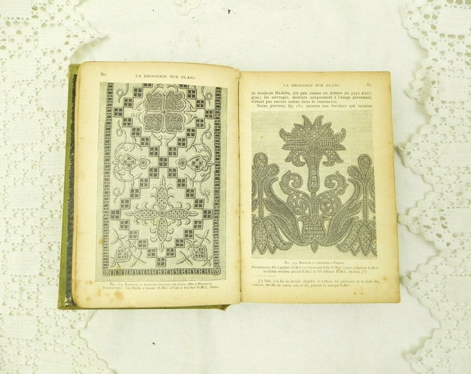 Antique French Sewing Crafts Book Embroidery Needle Work Tapestry, Knitting, Crochet, Macramé, Lace Making Craft Manuel, Country Decor