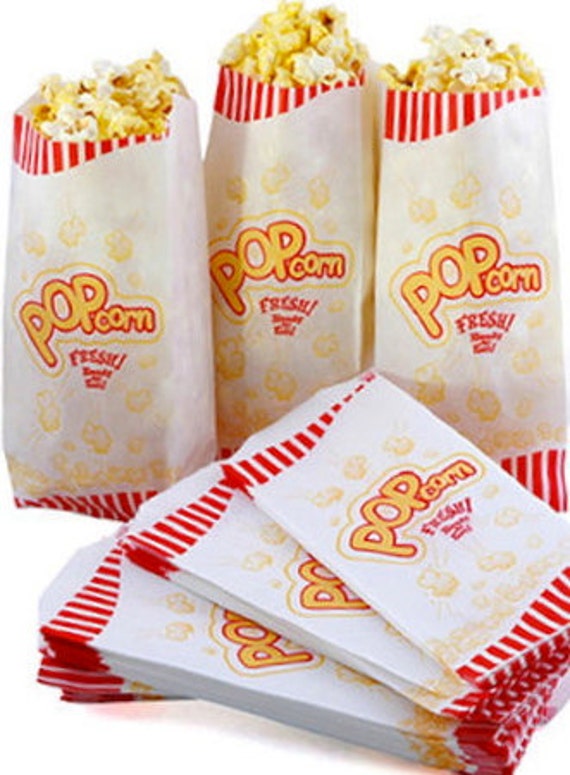 12 popcorn bags food bag party bag movie night popcorn