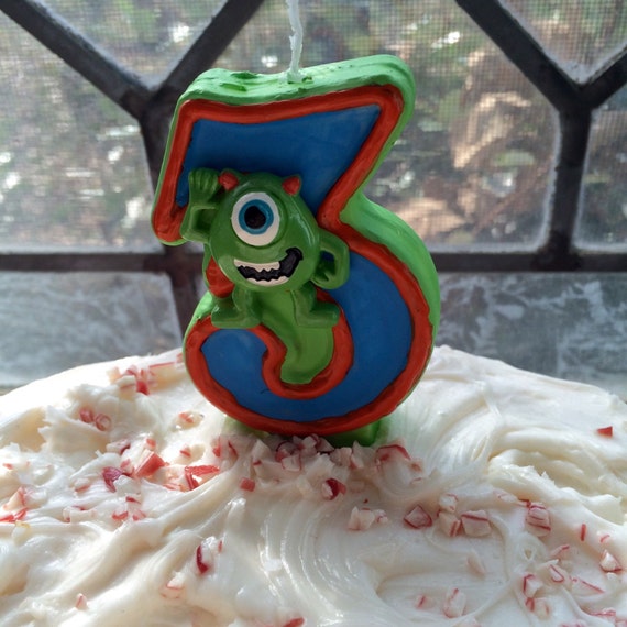 Embellished Birthday Candles Monsters Inc by Adohreeables on Etsy