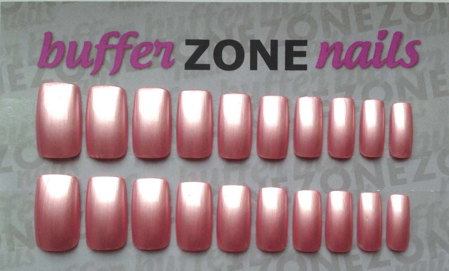 WIDE FIT Hand Painted Press On Nails Long by BufferZoneNails