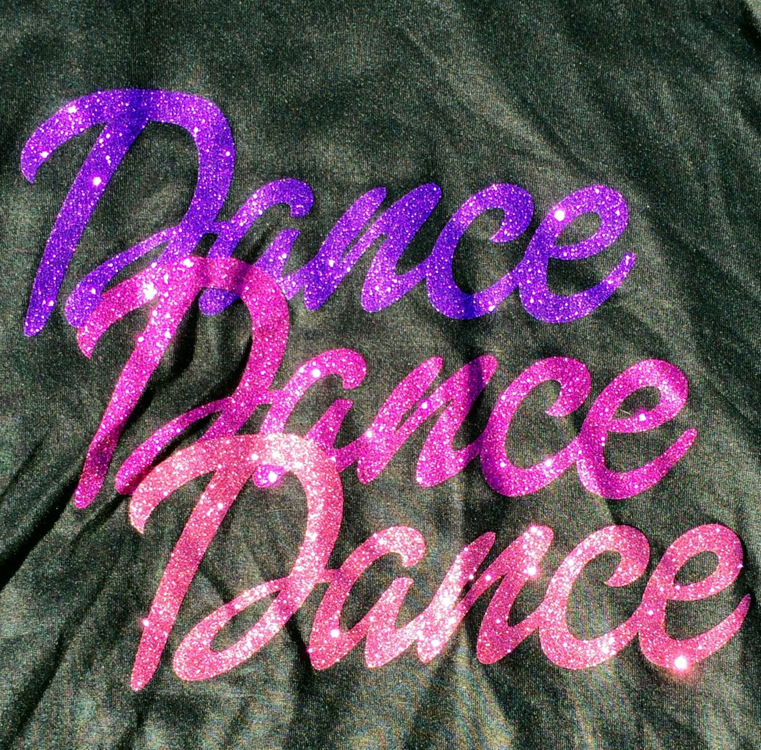 Dance Dance Dance Bling Glitter Shirt by BlingNInk on Etsy