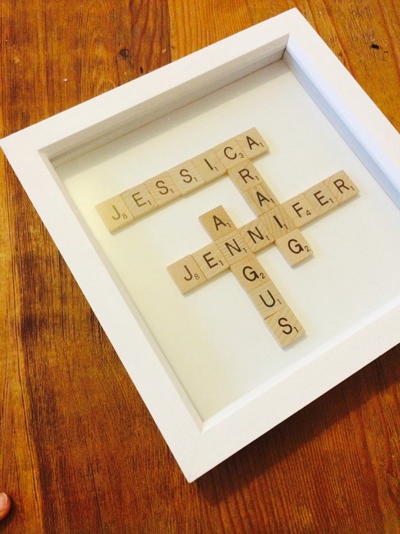 Scrabble Tile Name Picture Frame Personalise With Your Family