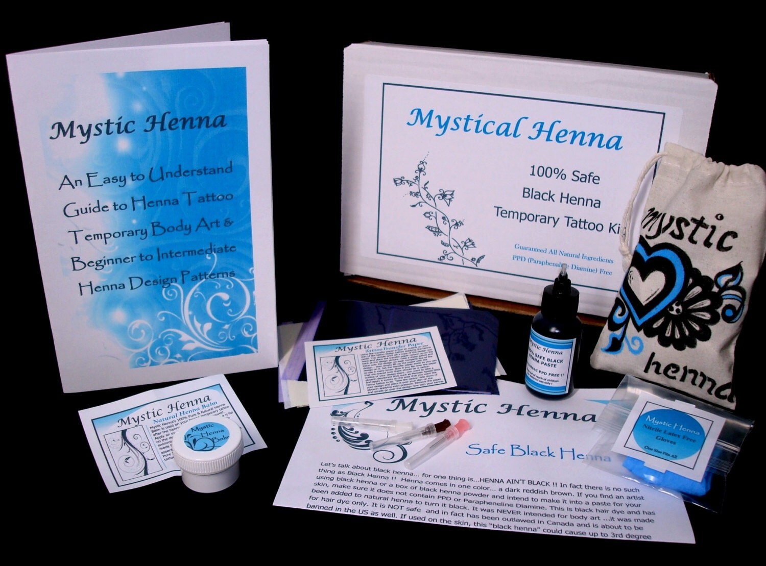 Mystical Henna's SAFE BLACK Temporary by MysticalNaturalHenna