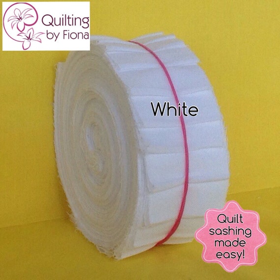 Honey Bun 20 x 1.5 White PreCut Fabric Strips 1.5 inch