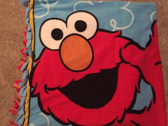sesame street characters fleece throw blanket