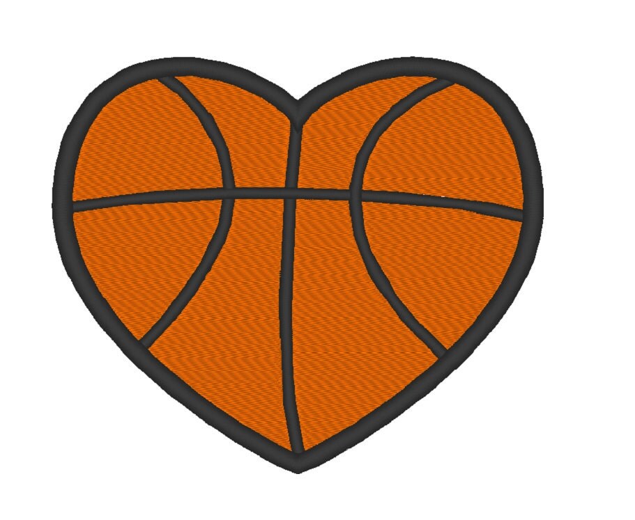 Basketball heart love embroidery machine design Basketball heart love embroidery machine design