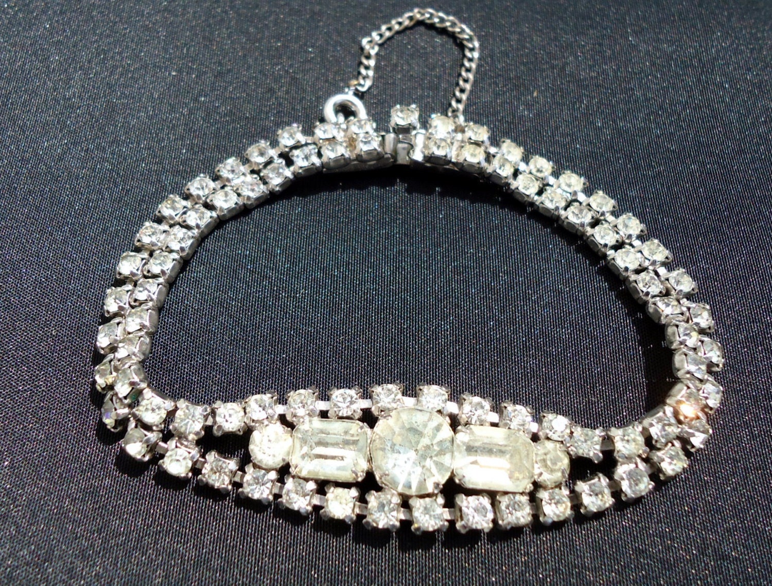 Rhinestone Bracelet Kramer of New York Vintage NY by SilverElves