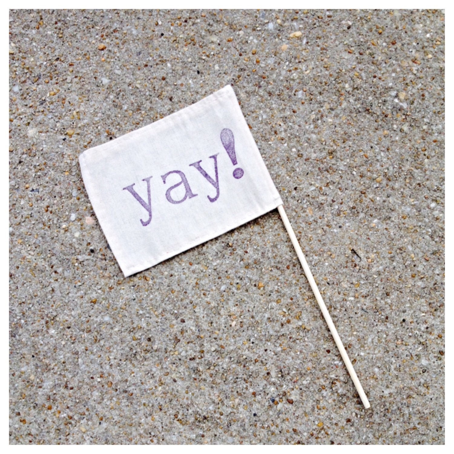 Wedding Ceremony Yay Celebration Linen Square Flags