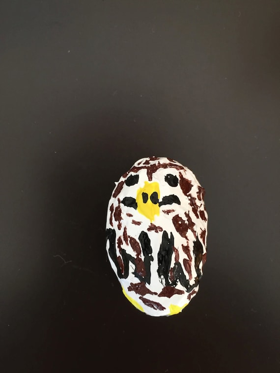 Full-Bodied Owl Painted Rock, Second Edition