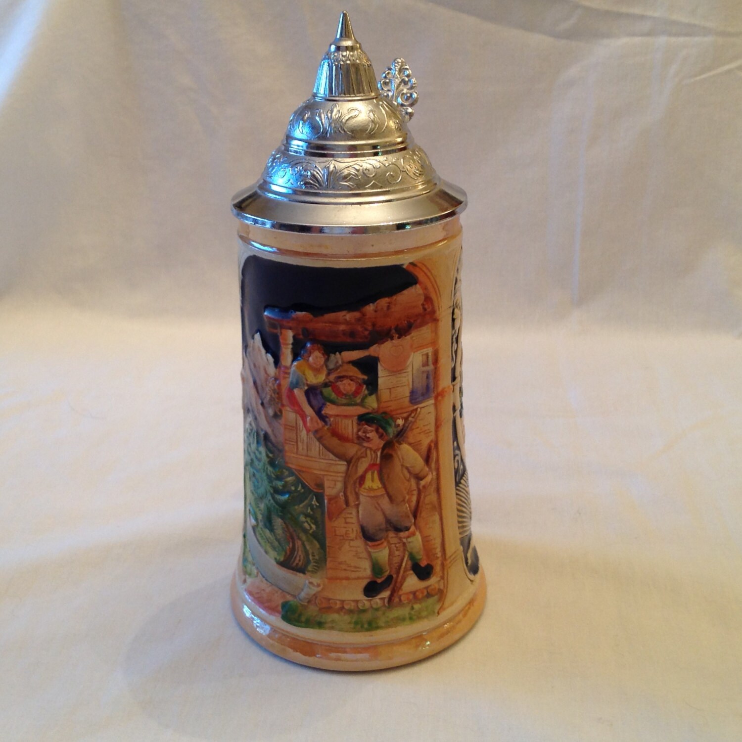 Vintage German Beer Stein Lidded DBGM