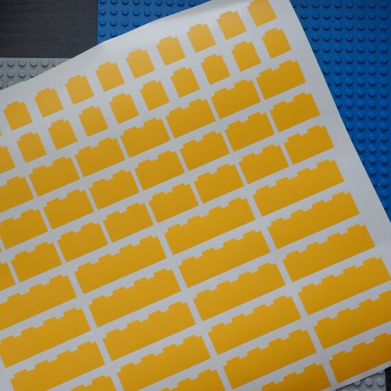 72 Lego Block Inspired Vinyl Stickers Three Sizes