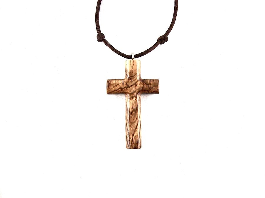 Mens Cross Necklace Wood Cross Necklace Wooden by GatewayAlpha