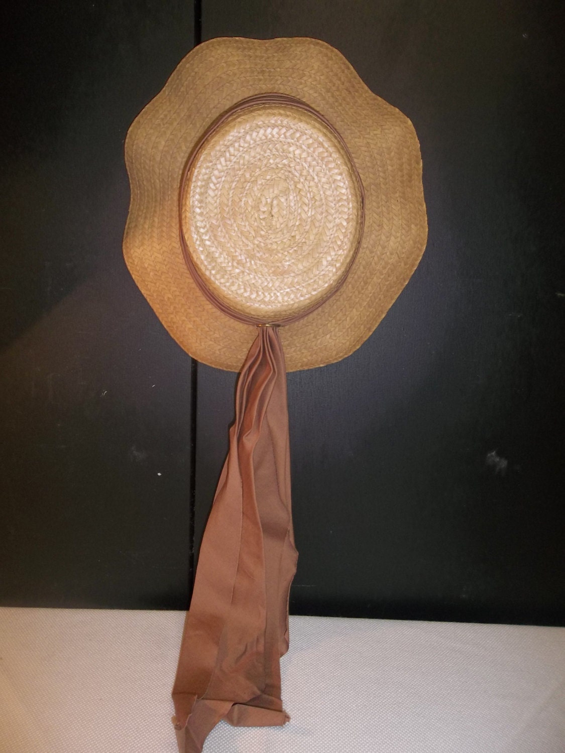 SALE! was 22.00 Vintage Straw Gardening Hat with Sash Haute Juice