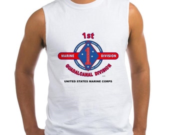 1st Marine Division* Campaigns "Guadalcanal Division " Sleeveless/Tank Top Shirt.