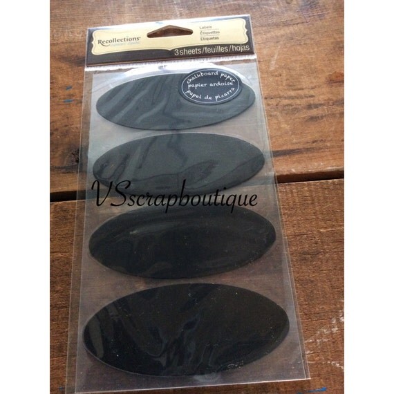 RECOLLECTIONS Chalkboard paper labels 3 Sheets12 Labels