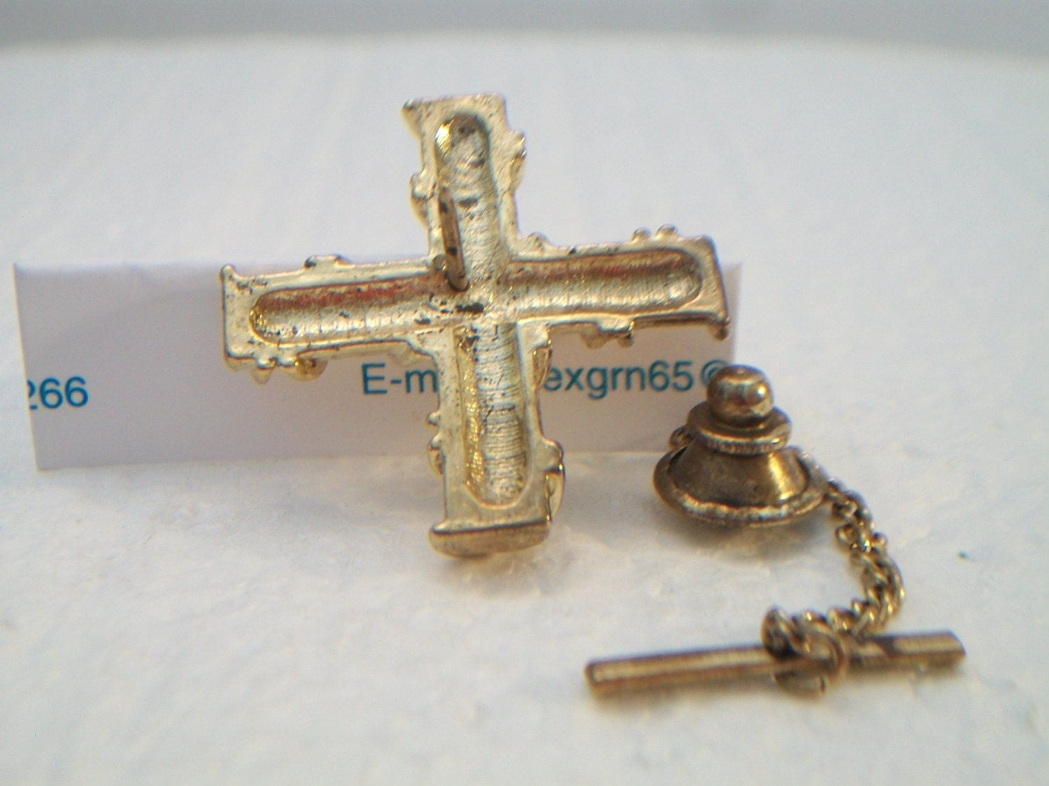 Vintage Cross Tie Pin Tack Fraternal