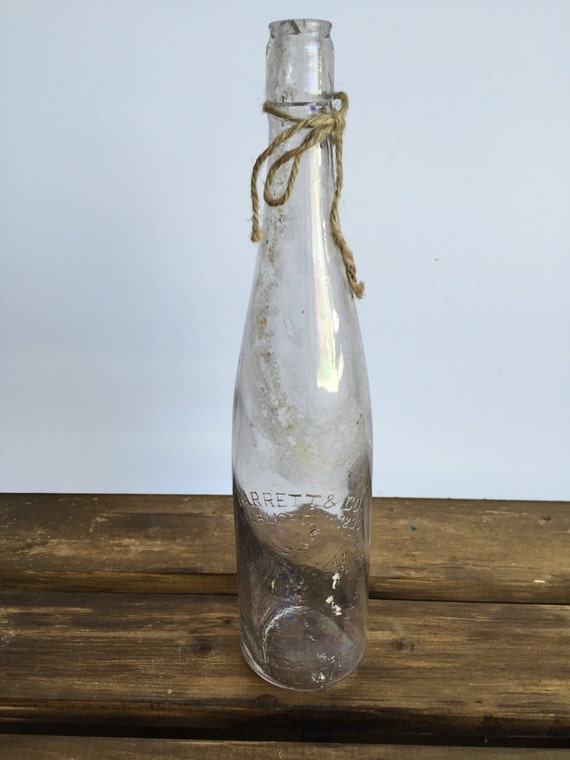 Download Vintage Garrett & Co Wine Bottle Clear Glass by UWoodLikeUs