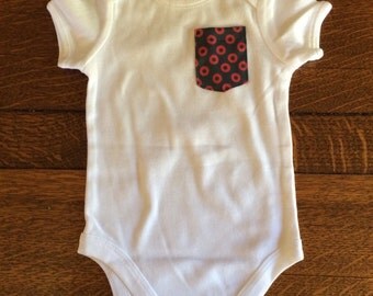 Fishman Baby Pocket Onesie / One Piece in White Phish Baby / You Enjoy My Shirt