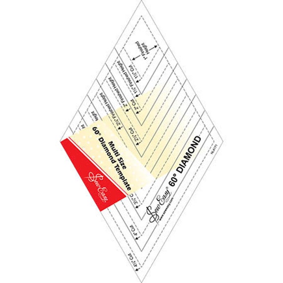 Ruler/ Template 60 Degree Diamond by Sew by GardensongPatterns