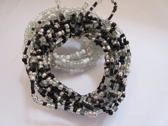 black silver crystal beaded garland glass bead garland 11ft black silver crystal beaded garland glass bead garland 11ft