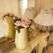 Pitcher of pink roses - Handmade flowers and pitcher - Accessory for dollhouse miniature 1:12th scale