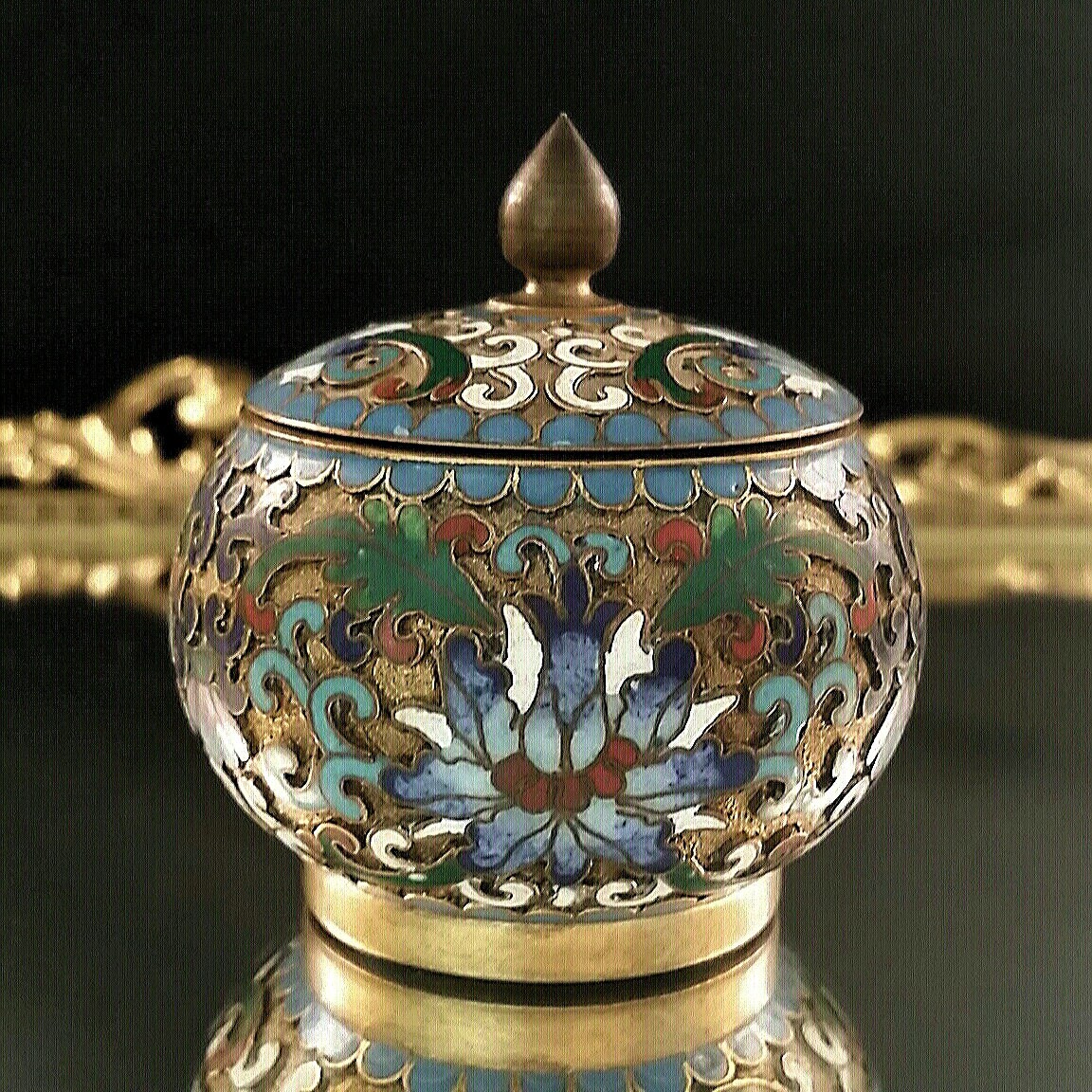 Antique Miniature Chinese Cloisonné Opium by OldGLoriEstateSale