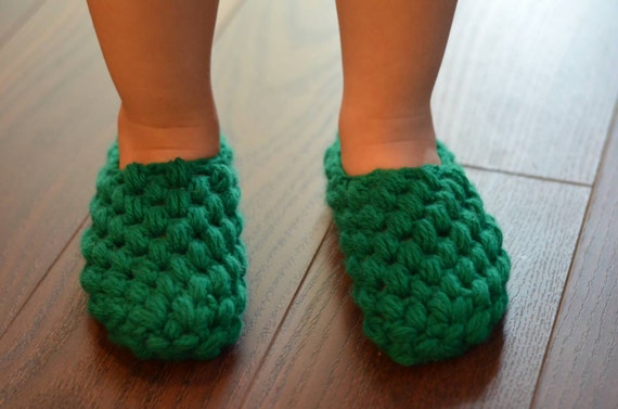 Crochet Puff Slipper Socks