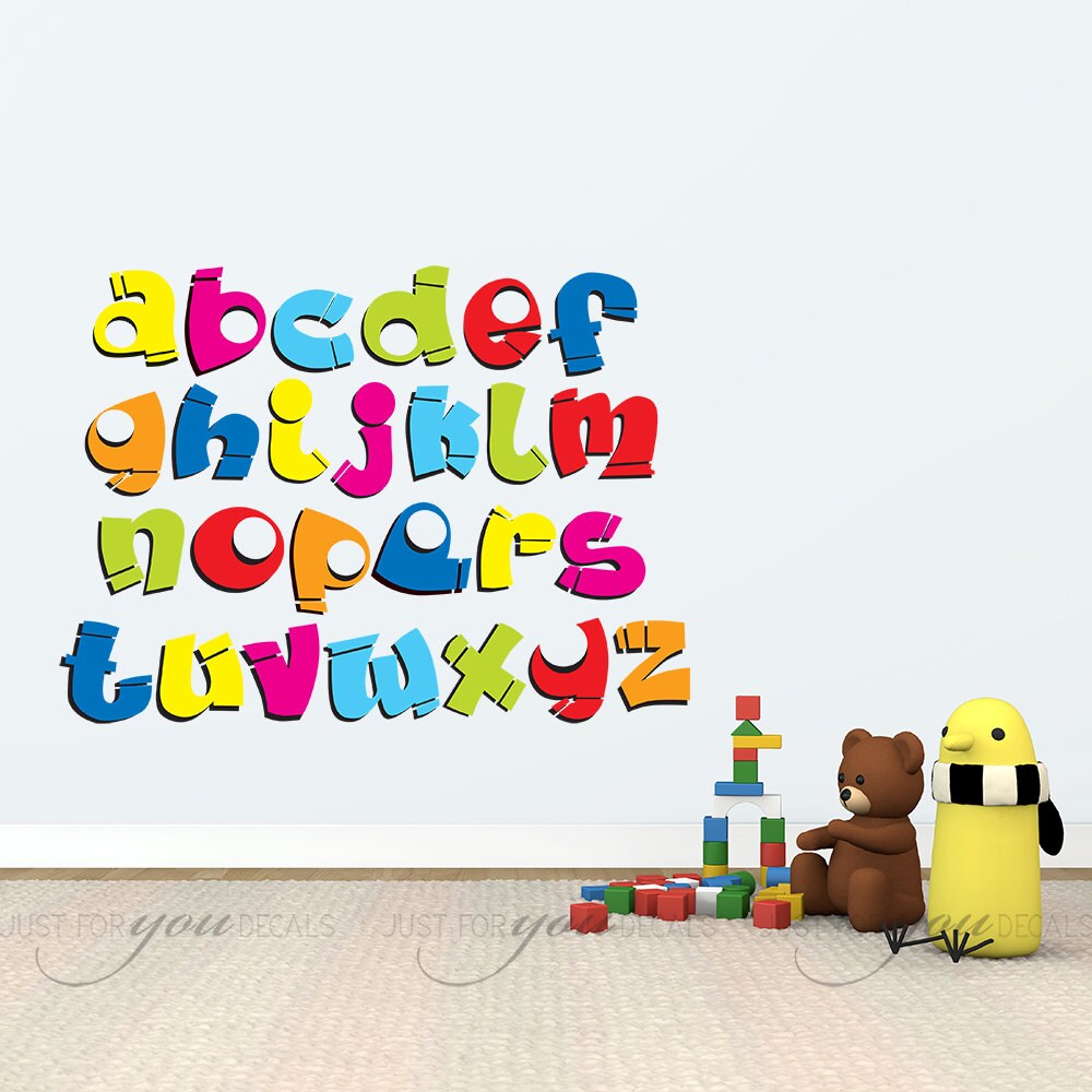 Alphabet Wall Decal Teacher Classroom Wall Decal Playroom
