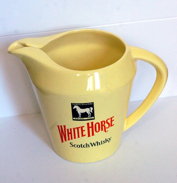 White Horse Whiskey Water Jug by Wade by MicksTreasures on Etsy