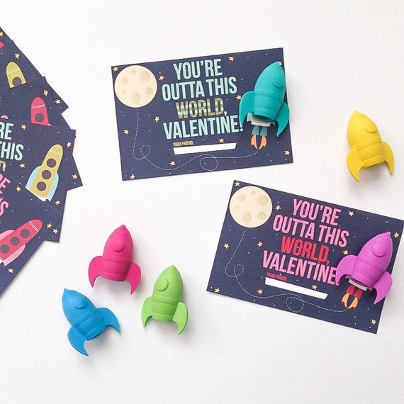 Valentines Printable Tags You're Outta This World