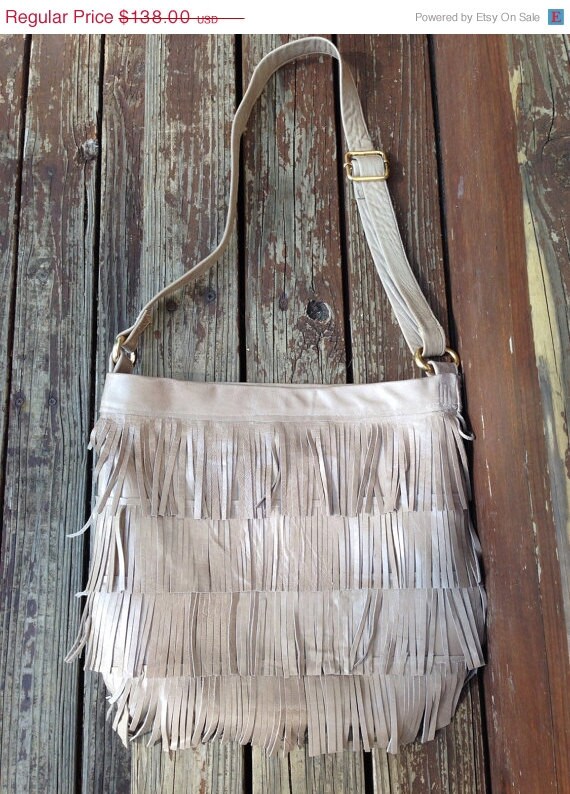 Genuine Leather Fringe Bag Boho gypsy festival by melmaxdesigns