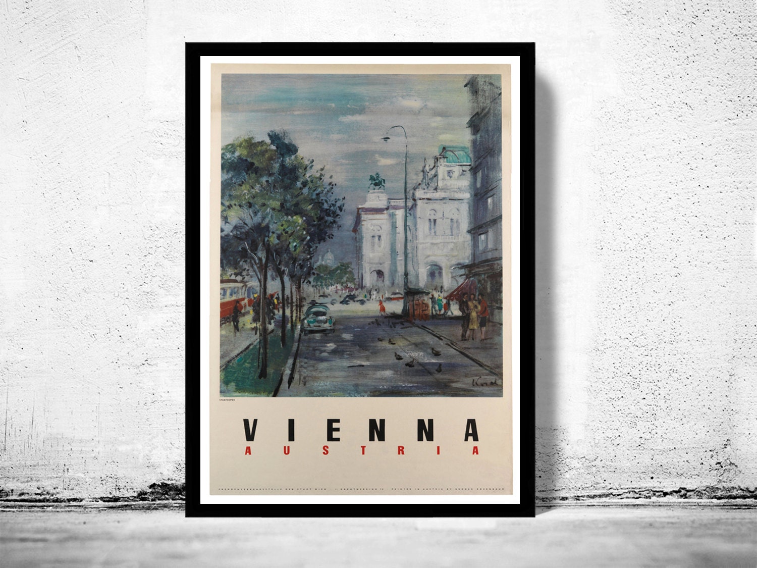Vintage Poster of Vienna Austria Travel Poster Tourism 1940