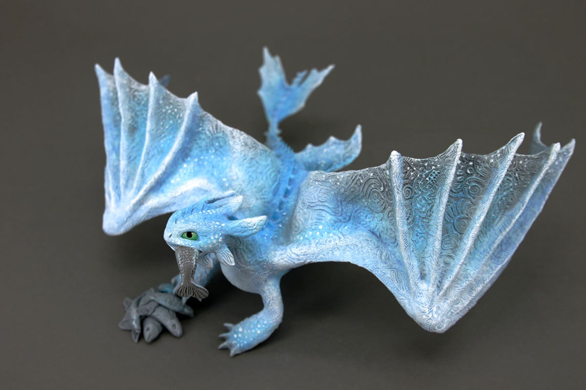 RESERVED Albino Toothless Night Fury Dragon Sculpture httyd