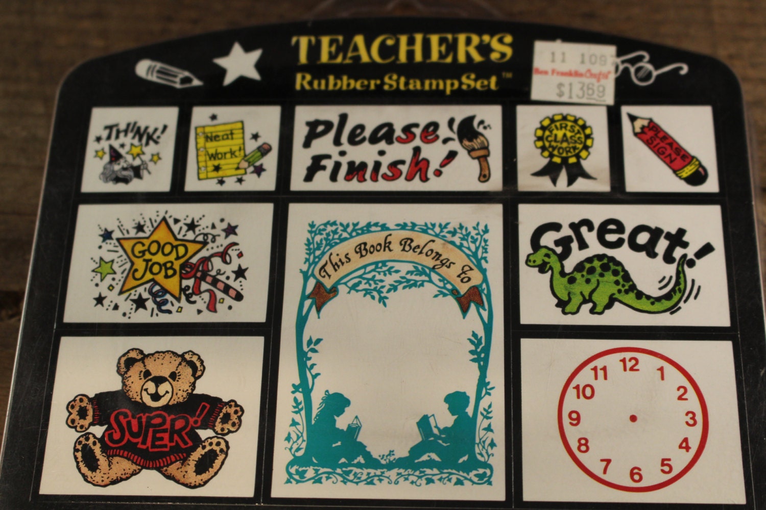 Teacher's Rubber Stamp Set Rubber Stamp Set Vintage