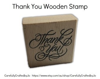 Thank You Stamp - Wooden Rubber Thank You Stamp